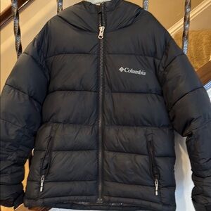Columbia Kids Hooded Black Puffer Jacket
